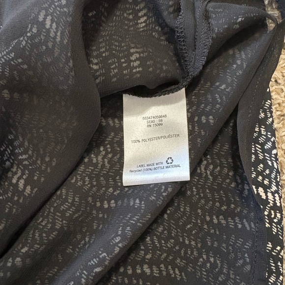 Metaphor Black White Leaf Print Racerback Tank Top Womens XS EC - Picture 5 of 6